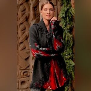 Johnny Was River Fringed Cardigan